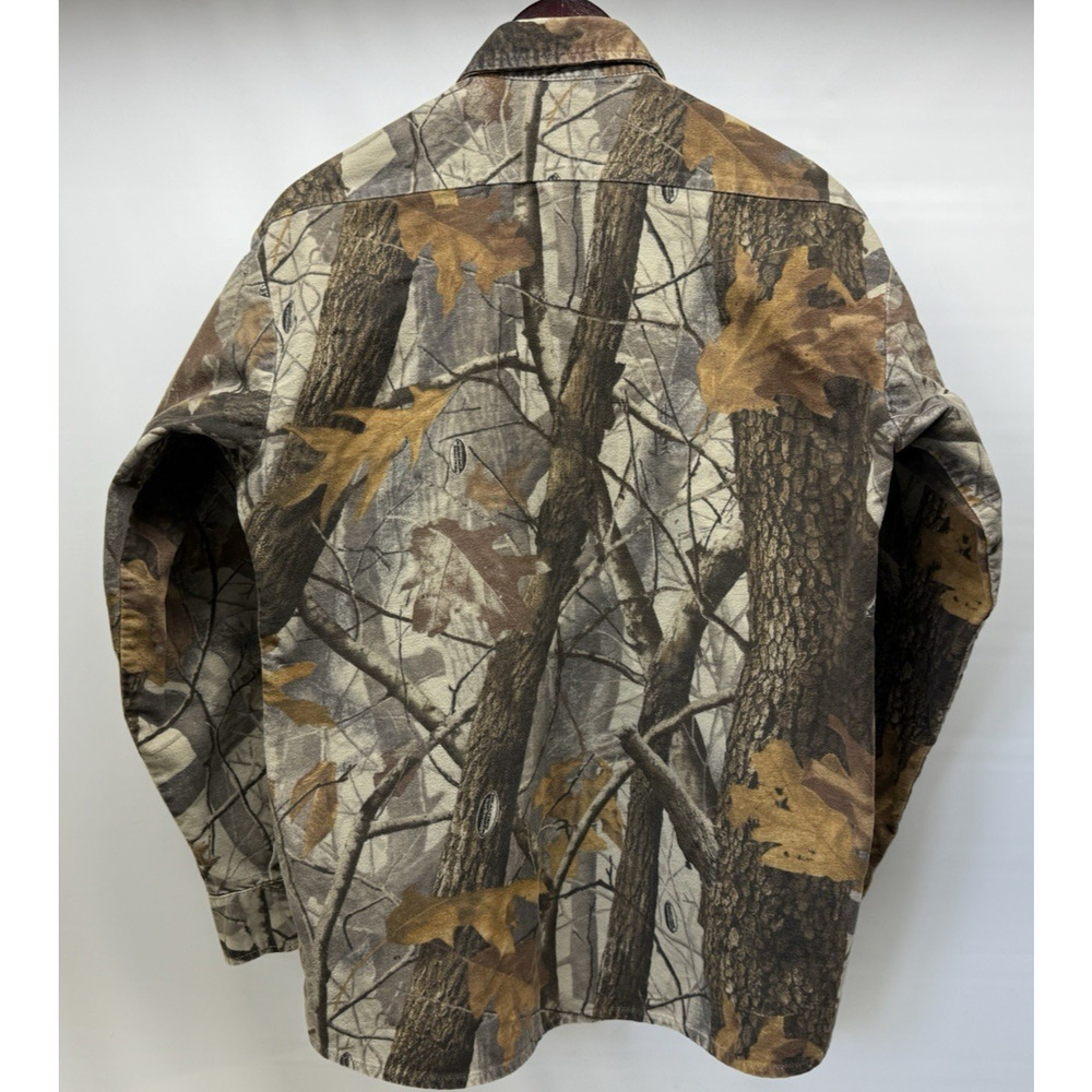 Vintage CODET Mens Medium RealTree Hardwear Camo Cotton Flannel Hunting Shirt - Picture 3 of 10